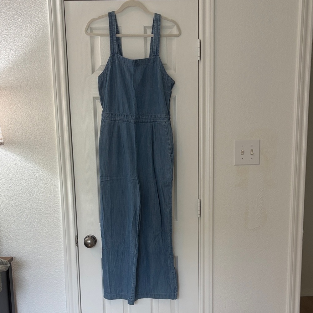 Women's J-Crew cropped pants chambray jump suit